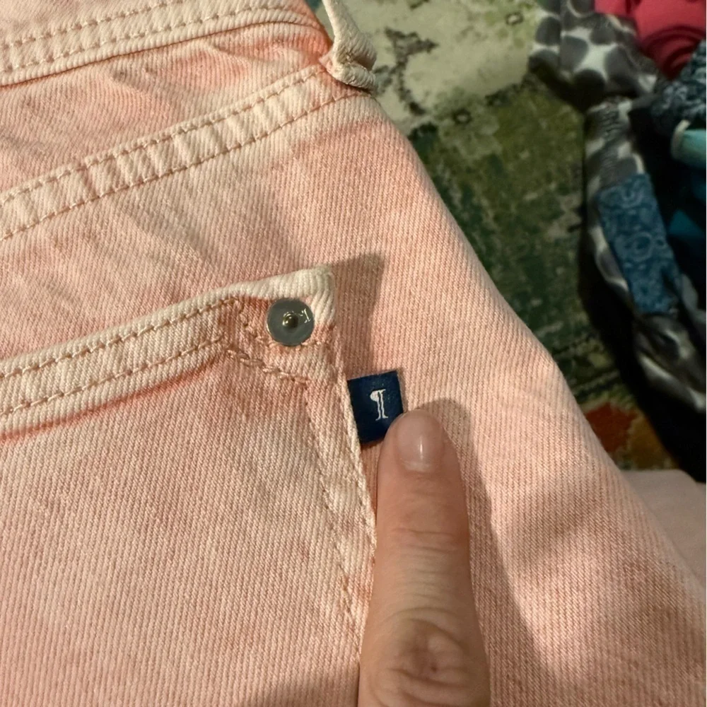 Pink Orange Pilcro and the Letterpress Anthropologie mom style jeans